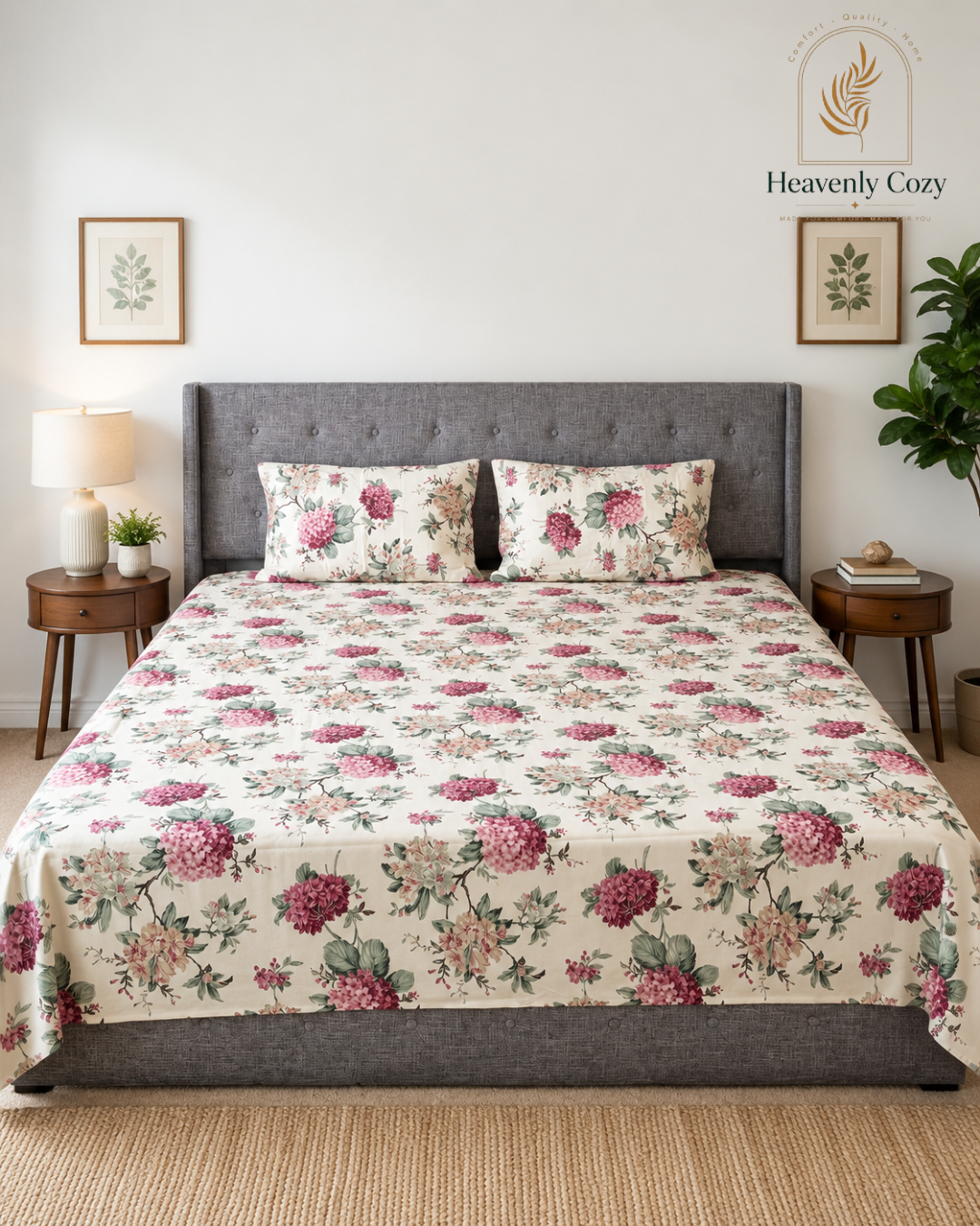 King~Beautiful Floral Bedsheet