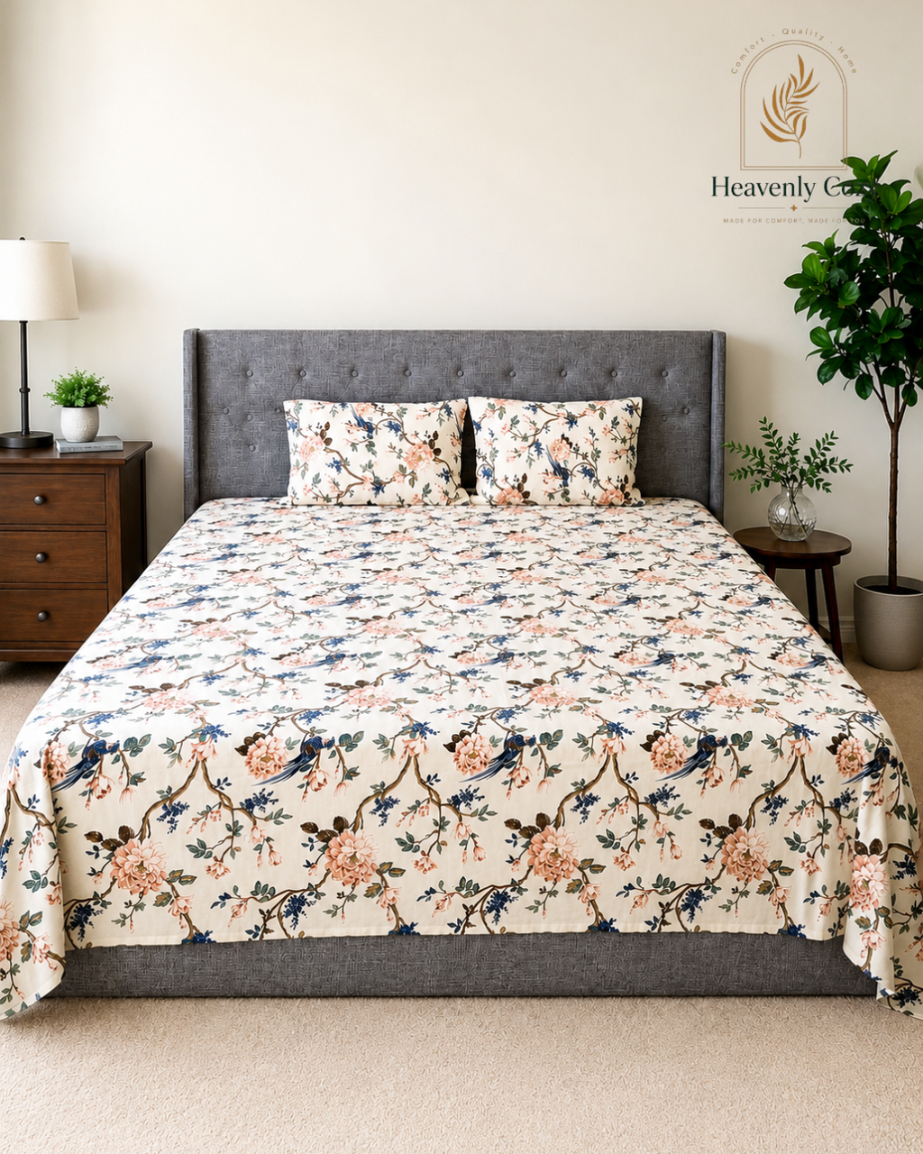 King~Beautiful Floral Bedsheet