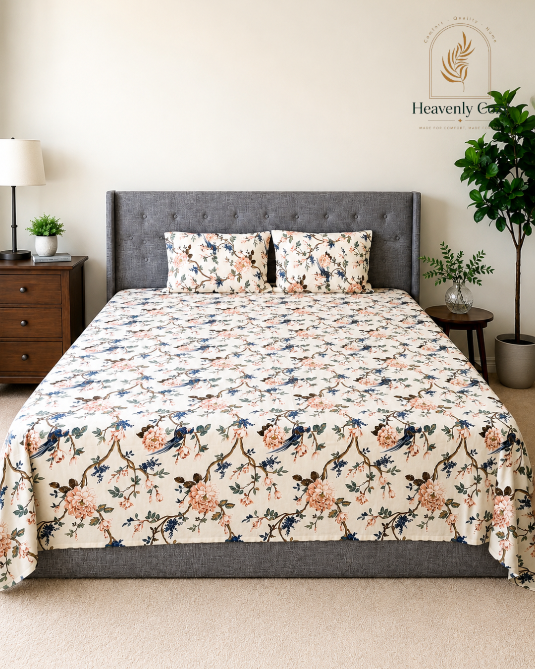 King~Beautiful Floral Bedsheet